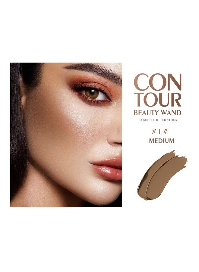 KYDA - Contour Beauty Wand, Liquid Face Concealer Contouring With Cushion Applicator, High Coverage Natural Matte Finish, Lightweight Blendable Super Silky Cream Contour Stick-Medium - Image 1