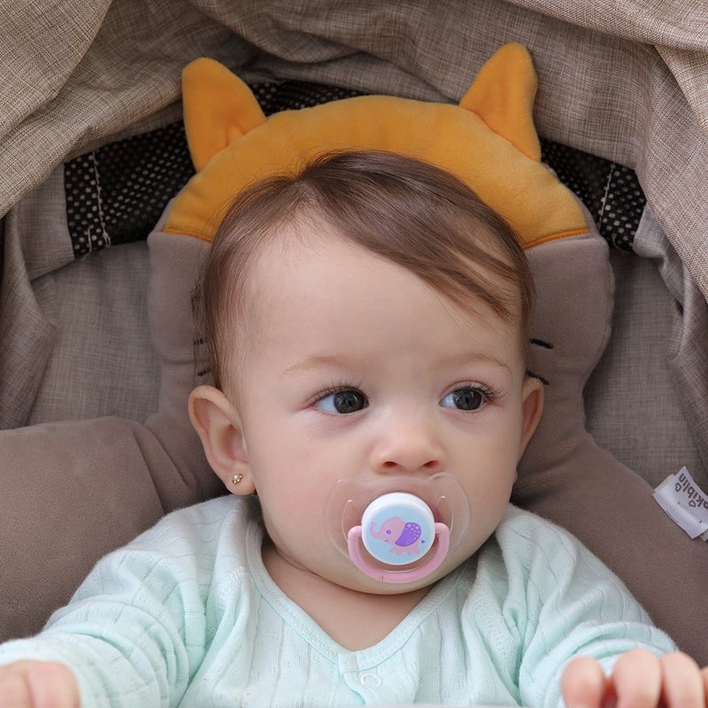 KAKIBLIN Baby Neck Pillow, Upgraded Baby Support Pillow,Head Pillows for Carseat, Newborn Neck Support for Car Seat,Pushchair,Travel(Brown) - Image 4