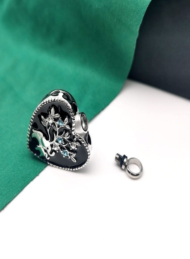 QeenseKc Mom Love Baby Cremation Jewelry for Human Pet Ashes Urn Necklace Elephant Keepsake Locket Pendant Jewelry with with FunnelFilling Kit - Image 3