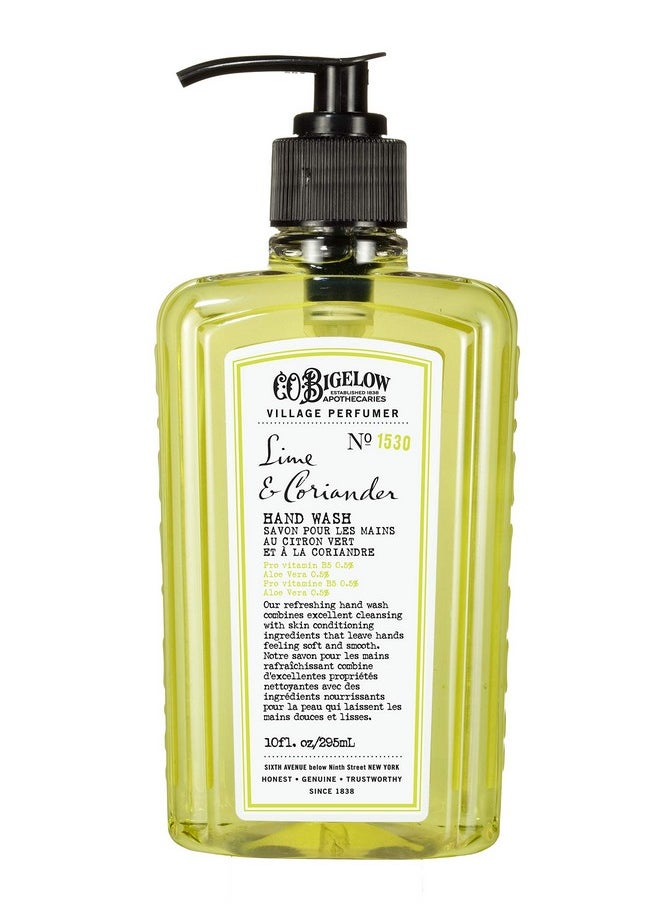 C. O. Bigelow C.O. Bigelow Hand Wash Lime Coriander, Village Perfumer Moisturizing Soap Wash for Bathroom & Kitchen with Aloe Vera and Pro-Vitamin B5, 10 fl oz  - Image 3