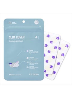 EZ Touch Acne Pimple Patch(60 count) Easy & Clean New Concept Absorbing Hydrocolloid Patch Attachable Without Touching Acne Stickers (Slim & Clear)  - Image 1