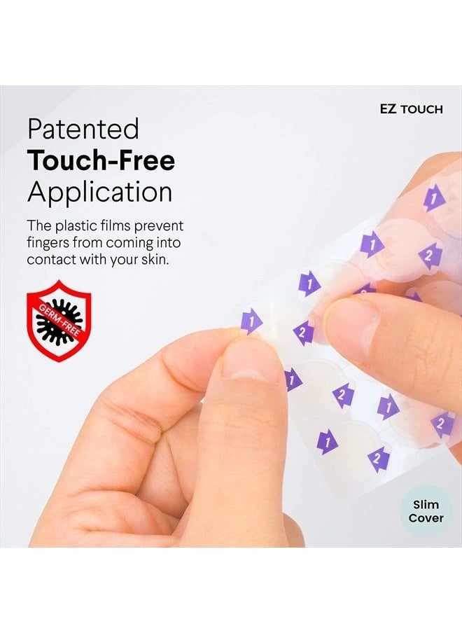 EZ Touch - Acne Pimple Patch(60 count) Easy & Clean New Concept Absorbing Hydrocolloid Patch Attachable Without Touching Acne Stickers (Slim & Clear) - Image 1