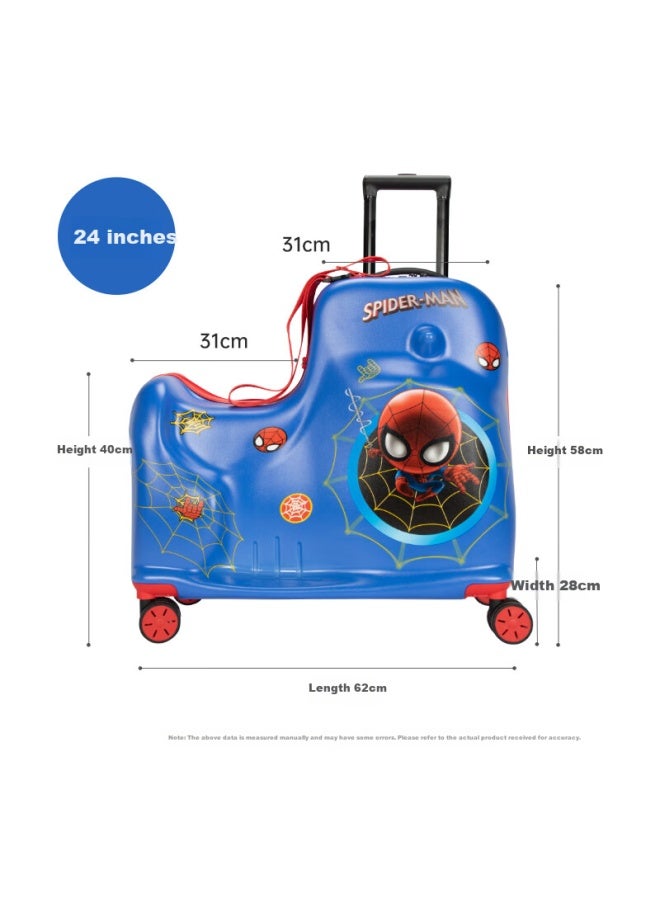 Mesuca Maisika X Disney Luggage, Student-friendly, Rideable And Sitable, 24-inch Large Capacity, Check-in Suitcase, Travel Case, Cycling Case, For Boys - Image 2