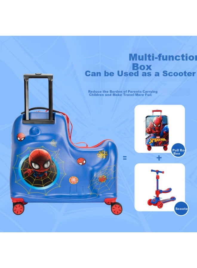 Mesuca Maisika X Disney Luggage, Student-friendly, Rideable And Sitable, 24-inch Large Capacity, Check-in Suitcase, Travel Case, Cycling Case, For Boys - Image 1