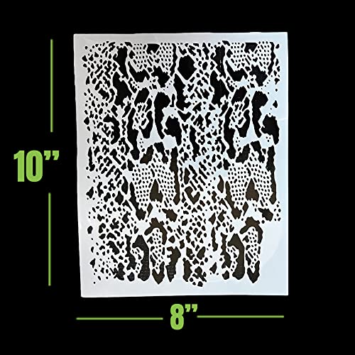 LiME LiNE Airbrush Stencil Set, Wood Grain, Grunge, Animal Print Custom Paint Template - Image 4