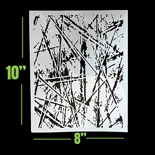 LiME LiNE Airbrush Stencil Set, Wood Grain, Grunge, Animal Print Custom Paint Template - Image 3