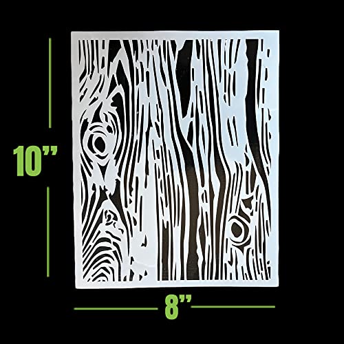 LiME LiNE Airbrush Stencil Set, Wood Grain, Grunge, Animal Print Custom Paint Template - Image 2