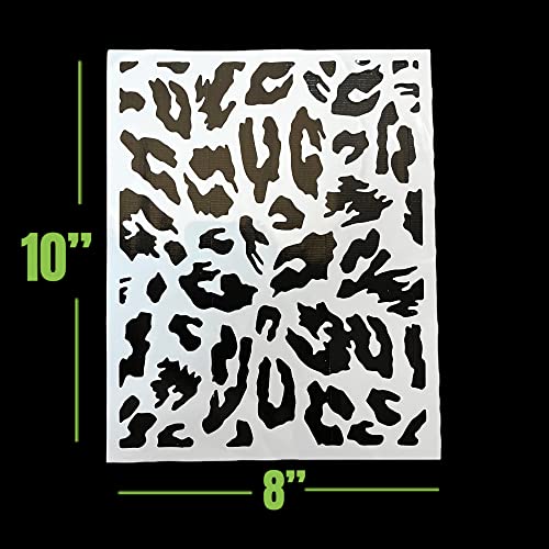 LiME LiNE Airbrush Stencil Set, Wood Grain, Grunge, Animal Print Custom Paint Template - Image 5