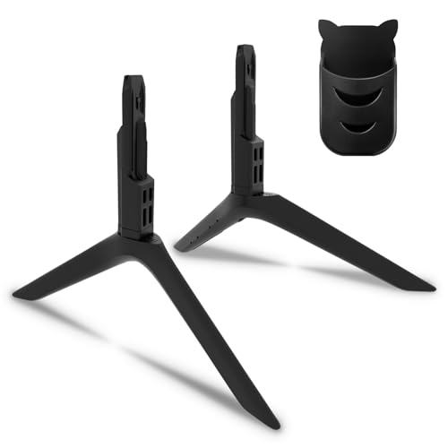 Varghesyla TV Legs Only for Samsung TV Stand Legs UN50TU8000FXZA UN50TU8200FXZA for Samsung TV Stand Base Replacement BN6318575A BN6318576A wr Remote Holder No Need to Drill Holes - Image 1