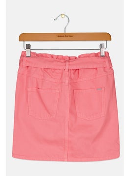 Pepe Jeans Kids Girl Solid Belted Skirts, Pink  - Image 2