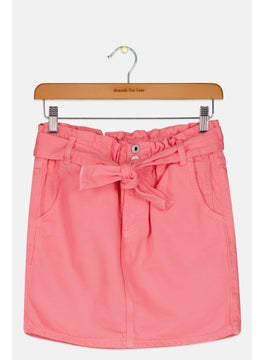 Pepe Jeans Kids Girl Solid Belted Skirts, Pink  - Image 1