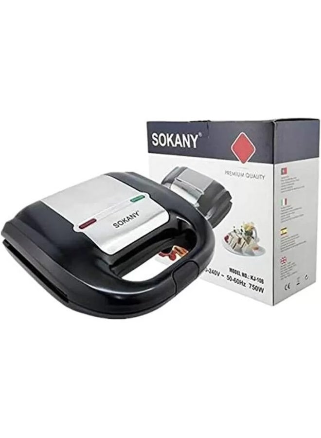 سوكاني ماكينة صنع الوافل من سوكاني بطلاء غير لاصق،750 واط وش استنلس عازل للحرارة ، صانع كيك كهربائي للفطائر والبسكويت والشافل والوجبات الخفيفة KJ-108 - Image 1