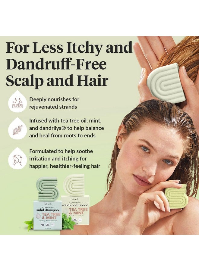 Kitsch Tea Tree & Mint Shampoo and Conditioner Bar Set, Hair Color Safe, Zero Waste, Vegan, Eco Friendly, Made in US, For All Hair Types, Paraben Free, Sulfate Free - Image 3
