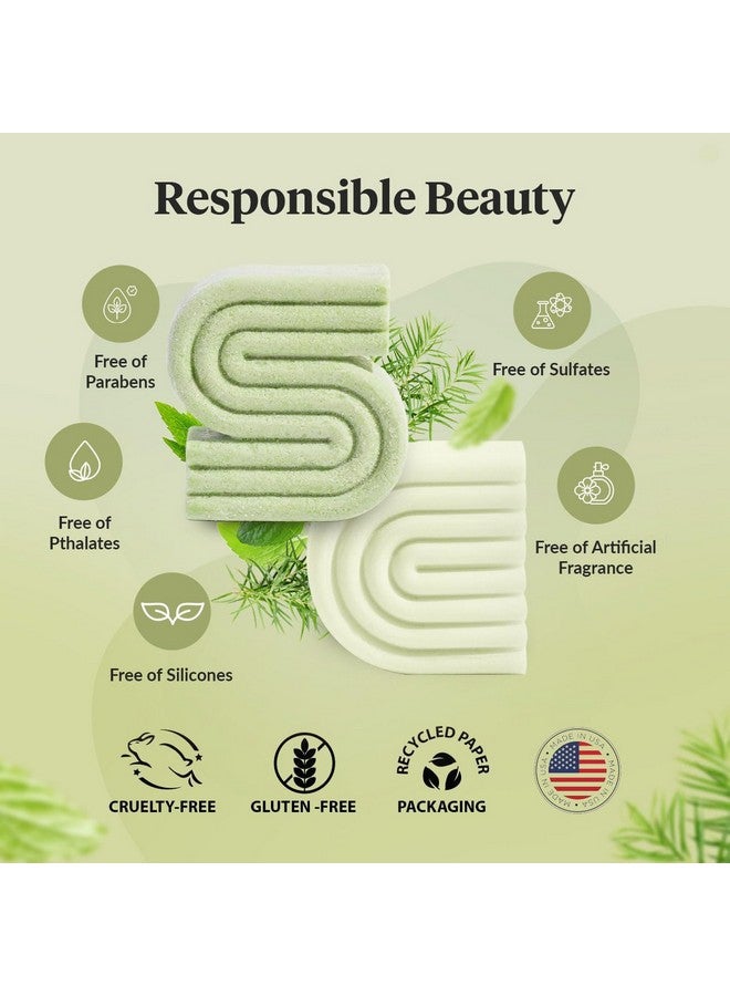 Kitsch Tea Tree & Mint Shampoo and Conditioner Bar Set, Hair Color Safe, Zero Waste, Vegan, Eco Friendly, Made in US, For All Hair Types, Paraben Free, Sulfate Free - Image 5