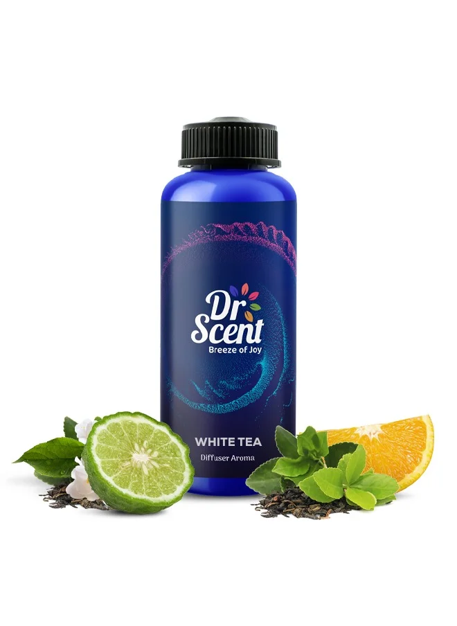 دكتور سينت Breeze of Joy, Diffuser Aroma Oil White Tea | Tranquil Blend of Green Tea, Bergamot, Sicilian Orange, and White Tea Notes for a Serene Ambiance 500ml