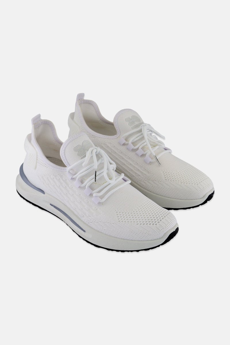 CROSSHATCH أحذية تدريب رجالية مزودة بأربطة، بيضاء - Image 1