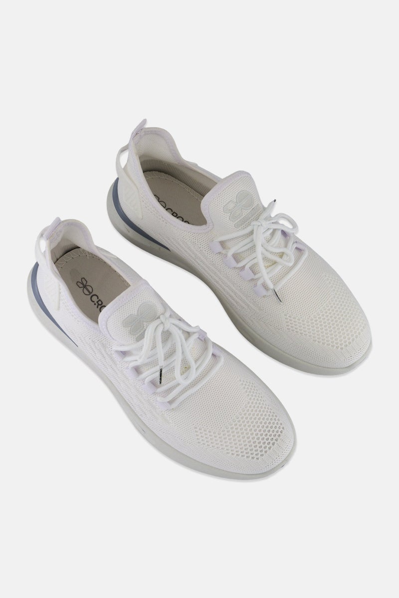 CROSSHATCH أحذية تدريب رجالية مزودة بأربطة، بيضاء - Image 4