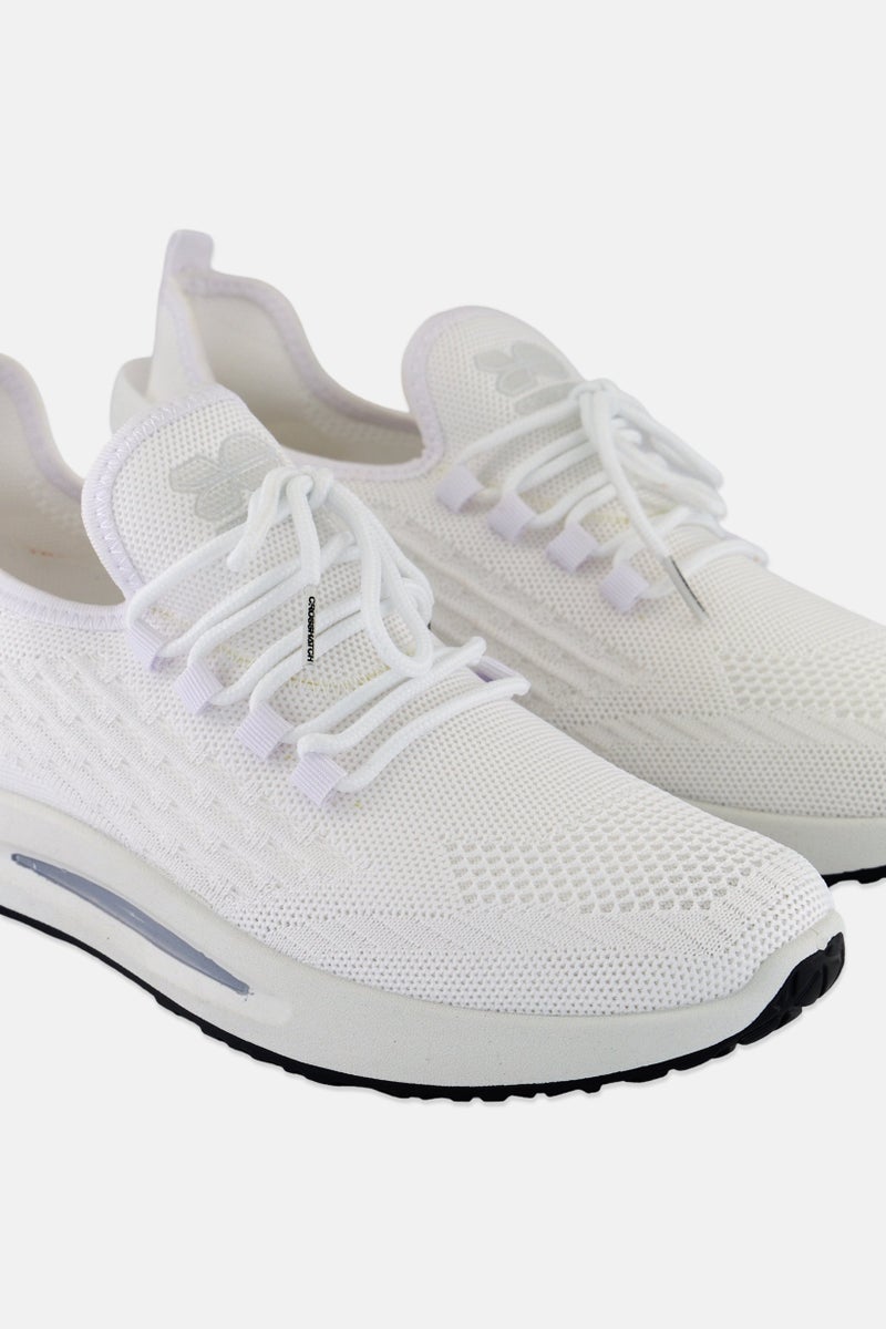 CROSSHATCH أحذية تدريب رجالية مزودة بأربطة، بيضاء - Image 3