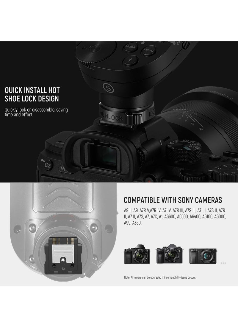 Generic - Wireless Flash Trigger QPRO-S TTL, Compatible with Sony 1/8000s HSS, Large LCD Screen Slanted Design 5 Group Buttons 9, Customizable Functions for Q4 Q3 Z2 Z1 Z760 NW760 S101-300W - Image 1