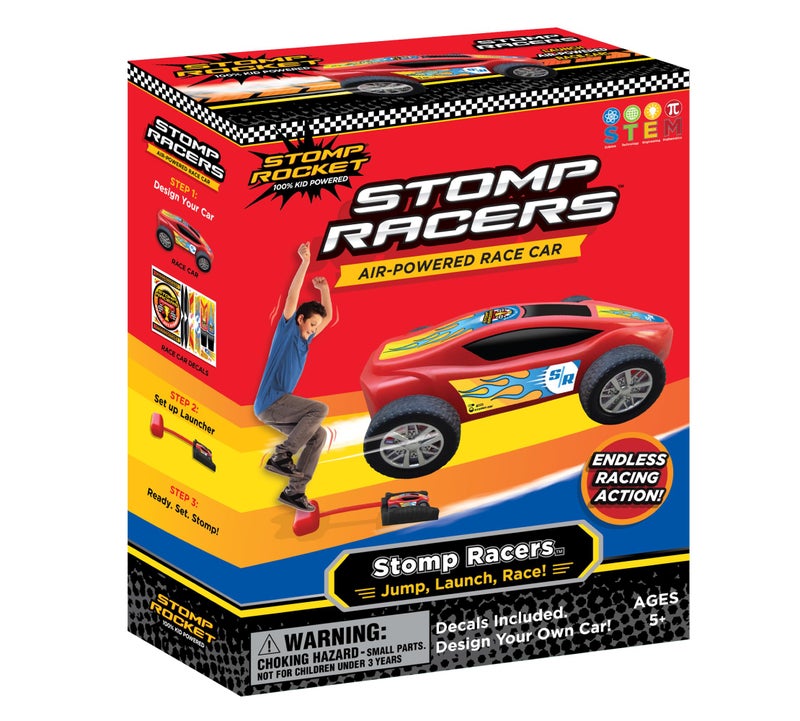 Stomp Rocket Stomp Racers Air Powered Race Cars by Stomp Rocket, Single Racer Pack - Stomp Racers Toy Car Launcher - Fun Backyard & Outdoor Multi-Player Kids Toys Gifts for Boys, Girls & Toddlers - Image 1