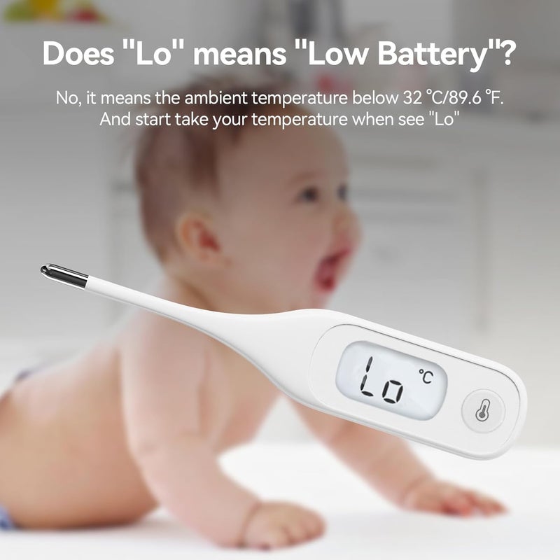Berrcom Digital Thermometer for Adults and Kids, Medical Thermometer for Fever 10 Second Reading Armpit Thermometers with Fever Alarm - Image 4