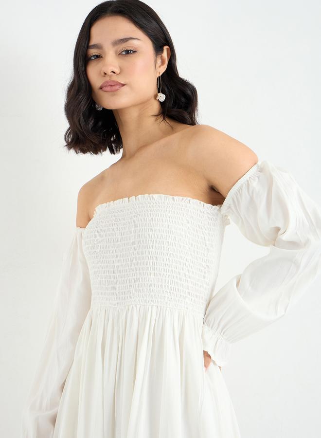 ستايلي فستان ميدي بتفاصيل مُطرزة - Image 4