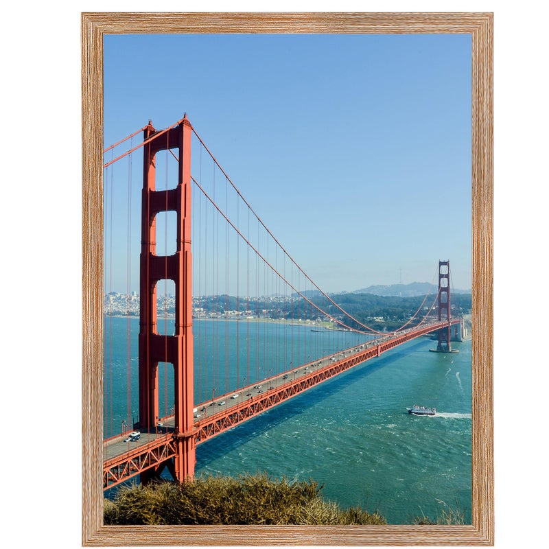 HEYTUYA 11x15 Picture Frame Rustic Brown for Wall Hanging  11 x 15 Frame  Wall Gallery Photo Frame with Shatter Resistant Plexiglas  Rustic Brown - Image 1
