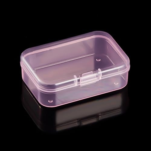 Goodma 30 Pieces Mini Rectangular Plastic Boxes Empty Storage Organizer Containers with Hinged Lids for Small Items and Other Craft Projects (Pink, 2.6 x 1.8 x 0.8 inch) - Image 4