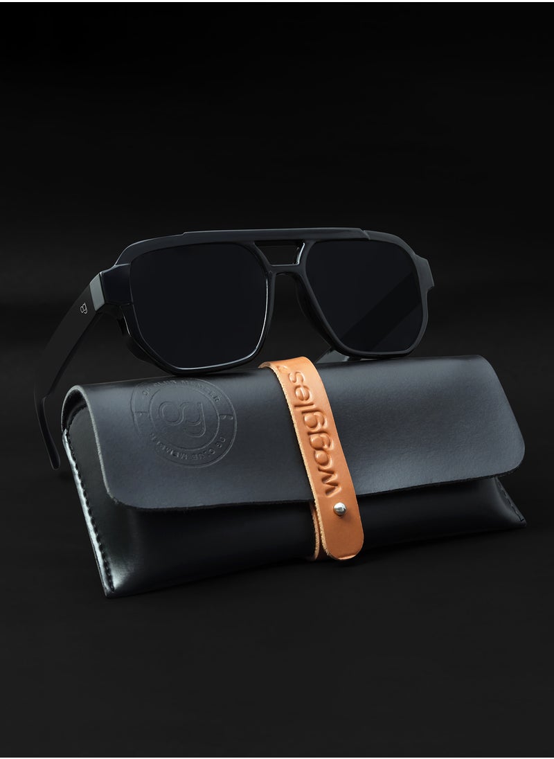 Woggles Uv-Protected Black Aviator Sunglasses  - Image 1
