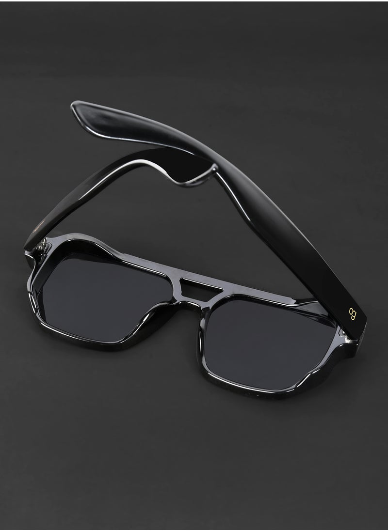 Woggles Uv-Protected Black Aviator Sunglasses  - Image 2