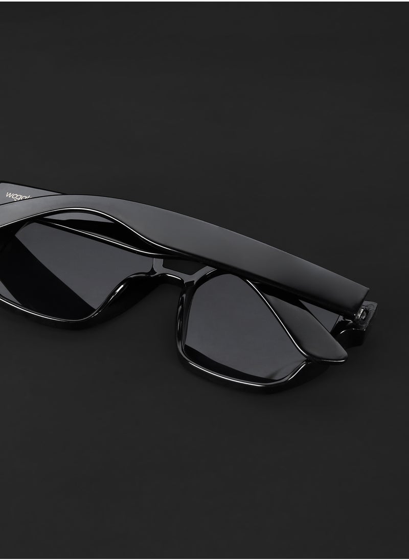 Woggles Uv-Protected Black Aviator Sunglasses  - Image 3