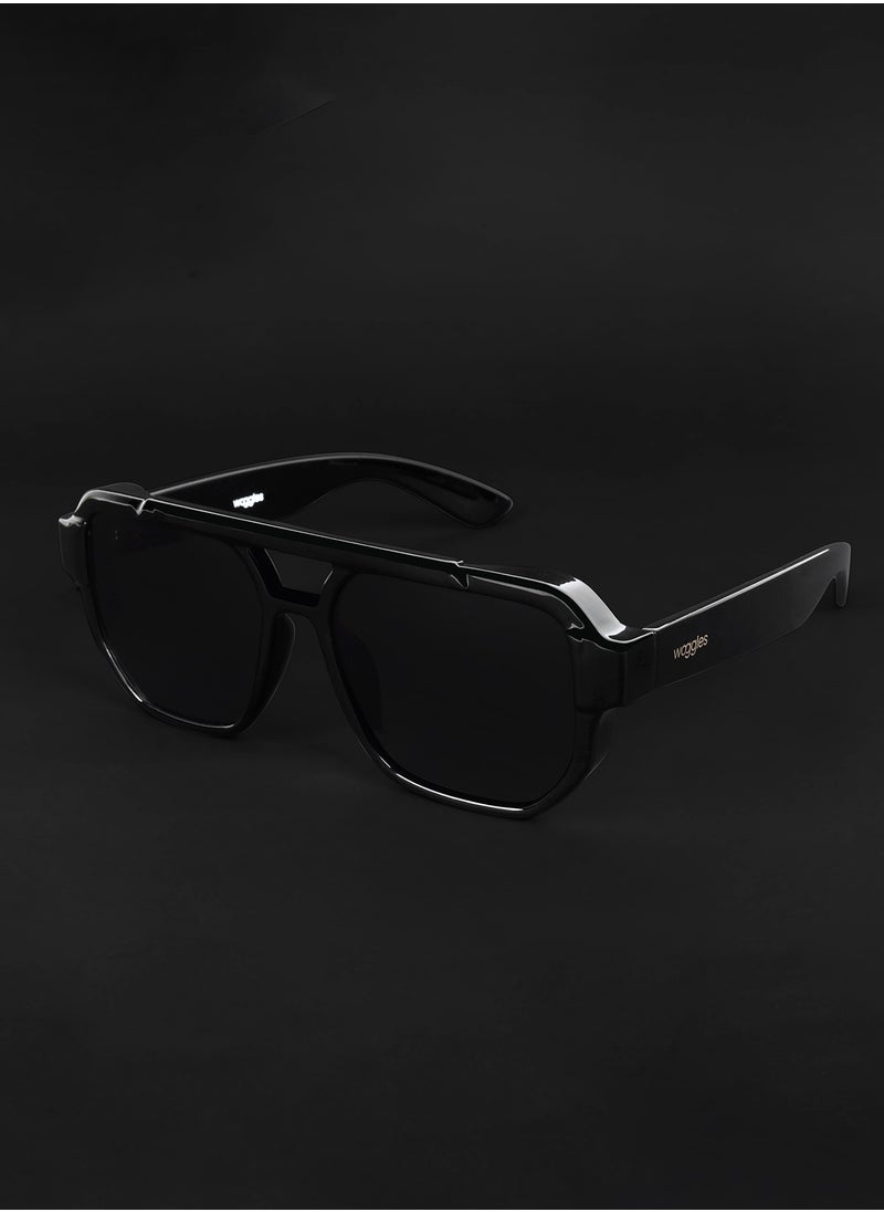Woggles Uv-Protected Black Aviator Sunglasses  - Image 4