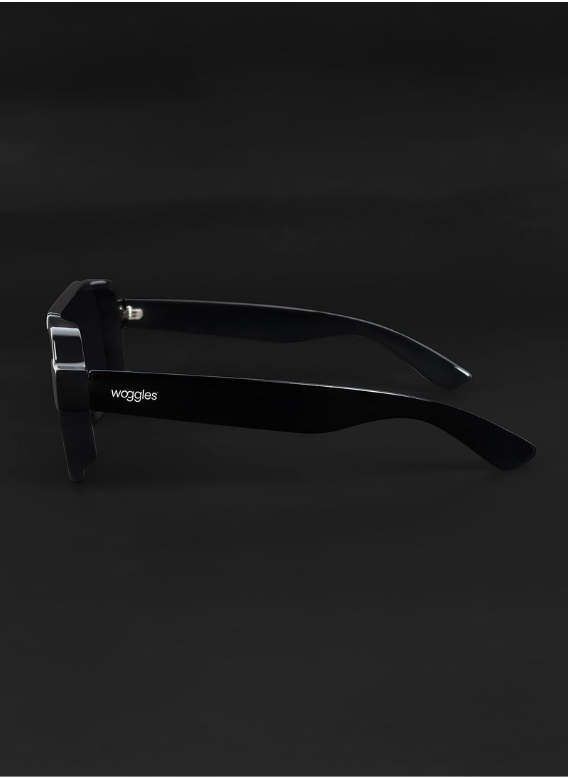 Woggles Uv-Protected Black Aviator Sunglasses  - Image 5