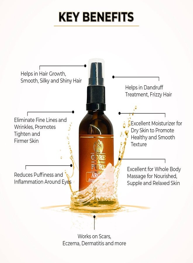 CORE & PURE Combo Pack of Grade-A, Cold Pressed Oil Argan Oil 50 ml & Cedarwood 12 ML Grade-A, Essential Oil - Image 4