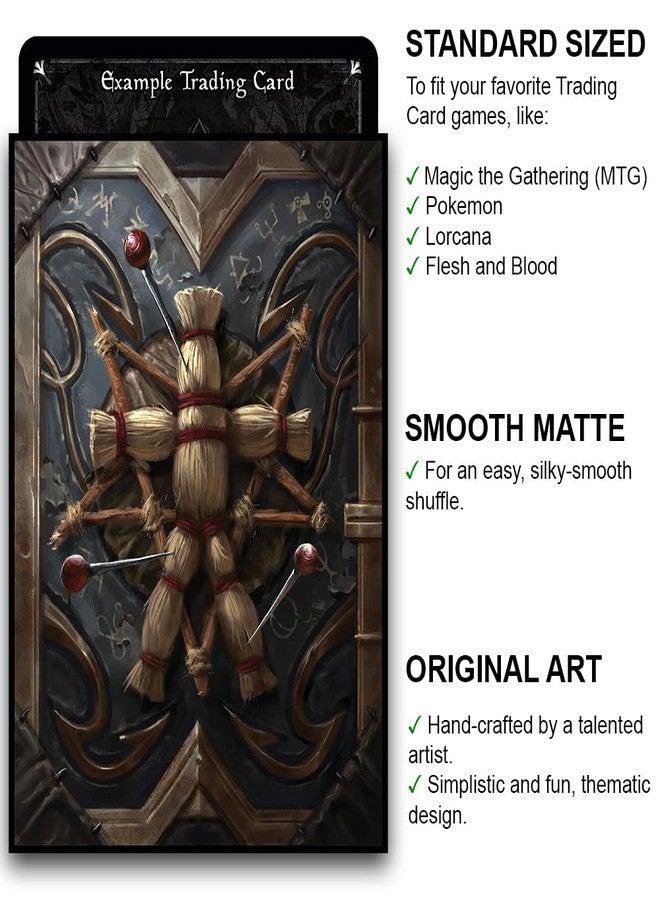 Fantasy North - Book of Curses - Spell Book Series I - 100 Textured Matte TCG Card Sleeves - Fits Magic MTG Commander Pokemon and Other Card Games - Playing Card Sleeves - Image 3