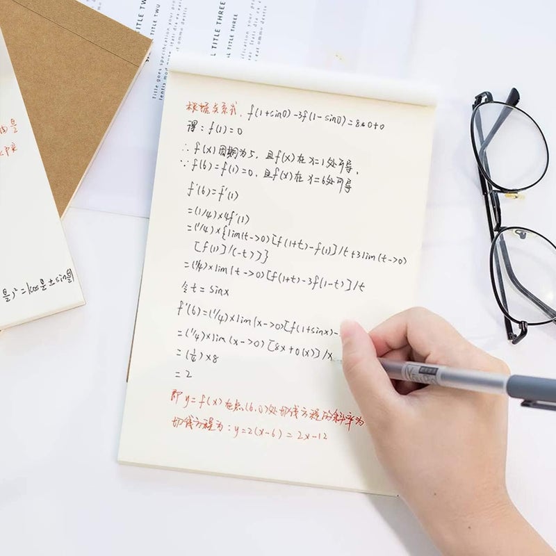 Bingcute 6 Pack Kraft Notebook Note Pad, Blank Page Journal White Sheet Soft Cover Journal Sketch Book 120 Pages/ 60 Sheets Memo Notepads Planner Perfect For Travel School - Image 2