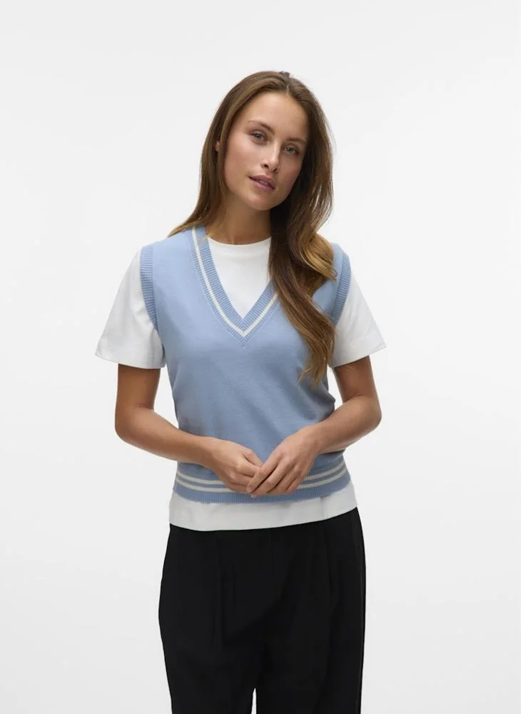 V-Neck Knit Vest