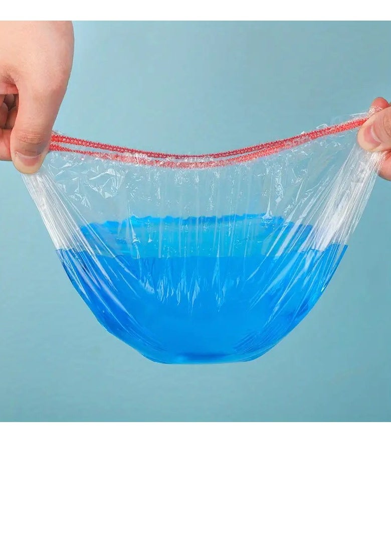 PAMEER - 100PCS Reusable Elastic Bowl Covers, Stretchable Food Storage Covers, Plastic Stretchable Adjustable Food Covers for Plates Food Organizers Fruits Vegetables Fridge containers Keep Food Fresh And Safe - Image 1