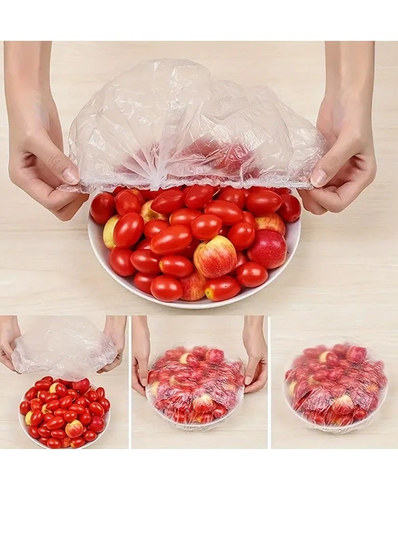 PAMEER - 100PCS Reusable Elastic Bowl Covers, Stretchable Food Storage Covers, Plastic Stretchable Adjustable Food Covers for Plates Food Organizers Fruits Vegetables Fridge containers Keep Food Fresh And Safe - Image 1