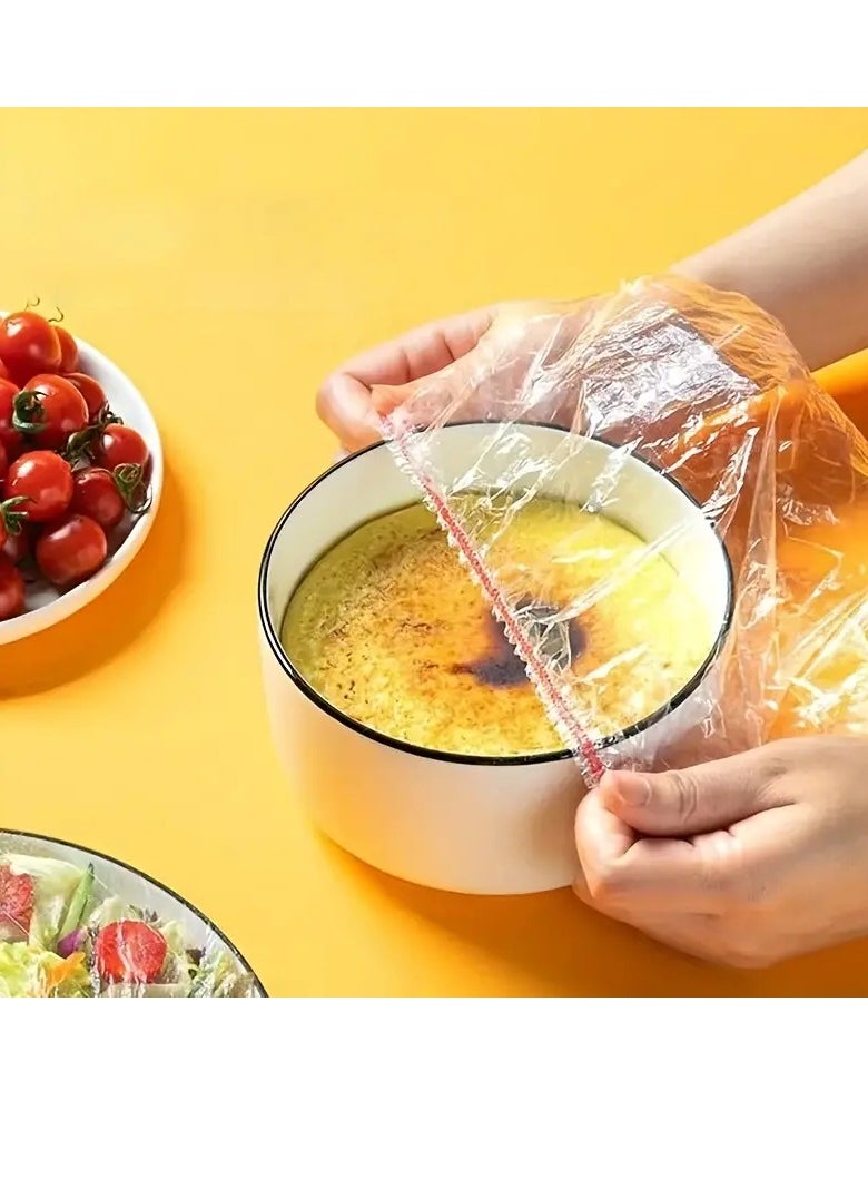 PAMEER - 100PCS Reusable Elastic Bowl Covers, Stretchable Food Storage Covers, Plastic Stretchable Adjustable Food Covers for Plates Food Organizers Fruits Vegetables Fridge containers Keep Food Fresh And Safe - Image 1