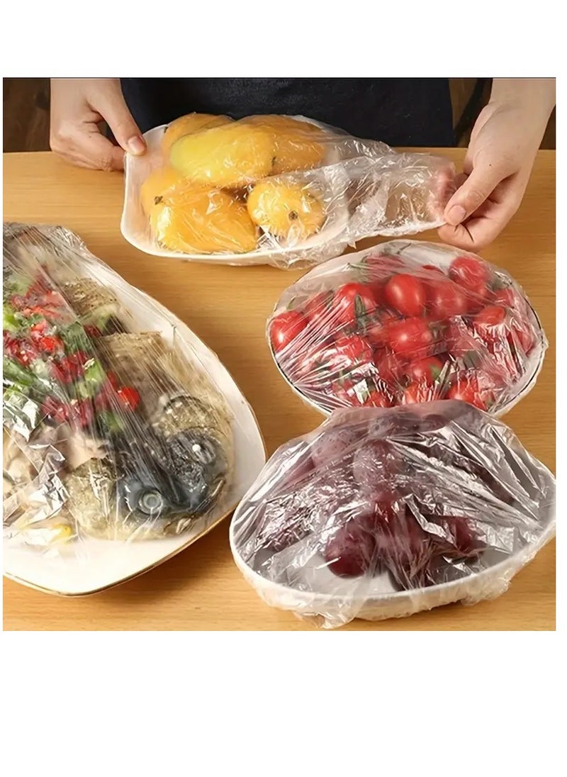 PAMEER - 100PCS Reusable Elastic Bowl Covers, Stretchable Food Storage Covers, Plastic Stretchable Adjustable Food Covers for Plates Food Organizers Fruits Vegetables Fridge containers Keep Food Fresh And Safe - Image 1