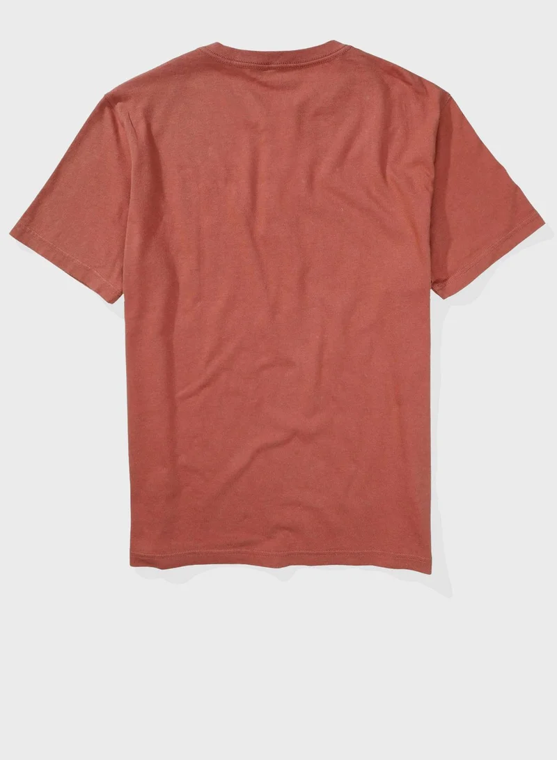 امريكان ايجل Logo Henley T-Shirt