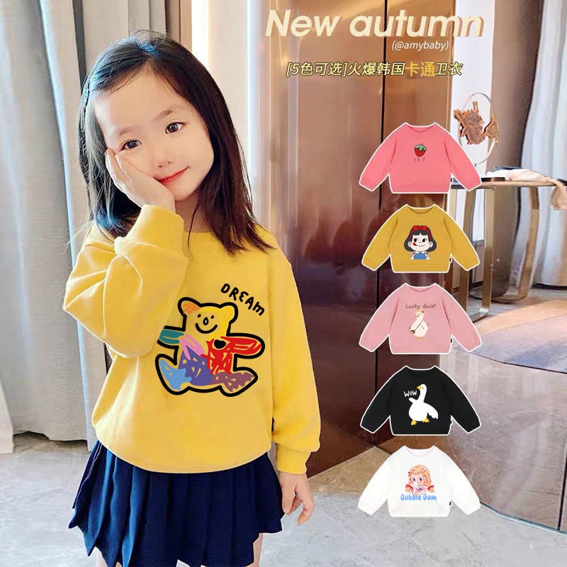 Children's vests new spring and autumn children's clothing jacket men's and women's pullover clothing Korean version of small and medium-sized long sleeve tide a generation of hair - Image 2