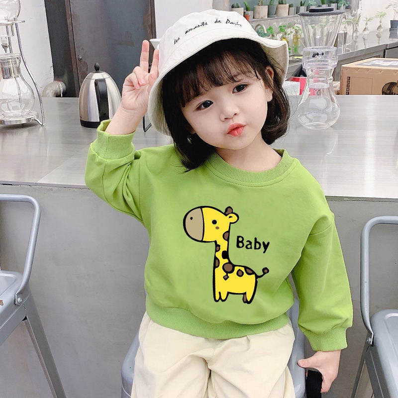 Children's vests new spring and autumn children's clothing jacket men's and women's pullover clothing Korean version of small and medium-sized long sleeve tide a generation of hair - Image 1