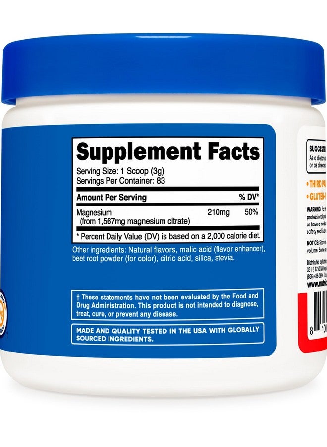 Nutricost Magnesium Citrate Powder (Fruit Punch, 250 Gram) - Image 5