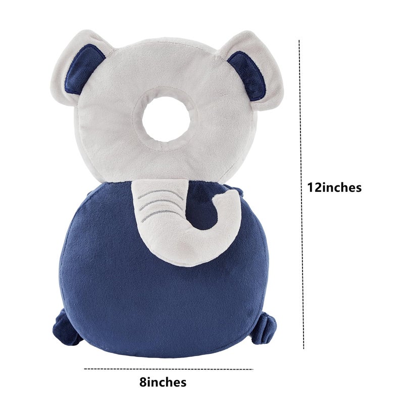 KingCheer Baby Back Potection Toddler Safety Protector Cushion Pad Toddler Backpack for Crawling Walking Adjustable Toddlers Back Safety Pad for Boys and Girls(Elephant) - Image 2