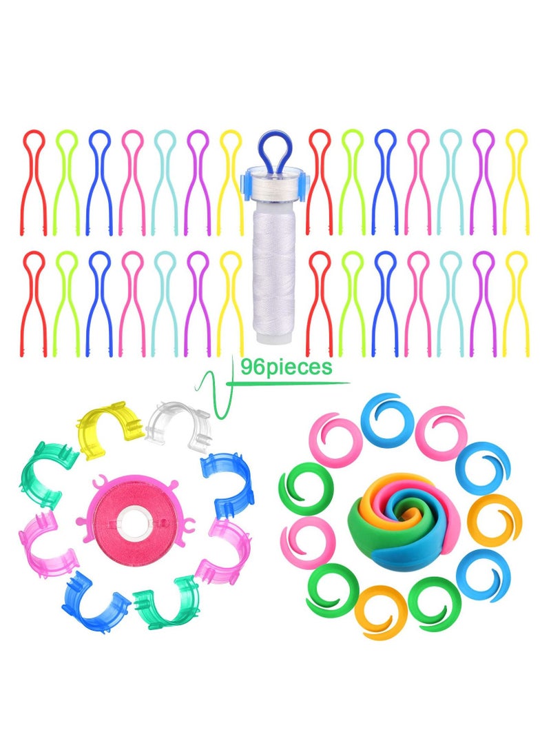 Y&D 96 Pieces Bobbin Thread Buddies Include 40 Clips Holder 28 Spool Huggers Holders Sewing Machine Accessories for Organizing - Image 2