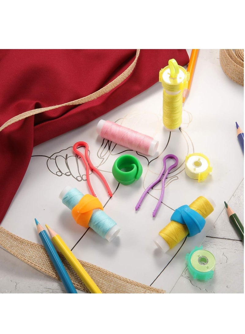 Y&D 96 Pieces Bobbin Thread Buddies Include 40 Clips Holder 28 Spool Huggers Holders Sewing Machine Accessories for Organizing - Image 5