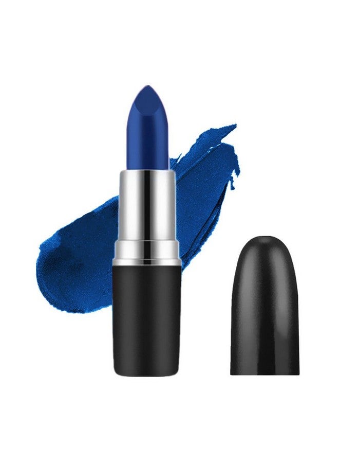 Mysense قلم رسم الوجه الأسود بعين زرقاء، قلم طلاء الوجه والجسم باللون الأزرق الملكي، طلاء وجه كريمي غير سام لرياضة البيسبول والكرة اللينة وكرة القدم واللاكروس، طلاء وجه غير سام لملابس الهالوين وحفلات الكوسبلاي ومكياج المؤثرات الخاصة - Image 1