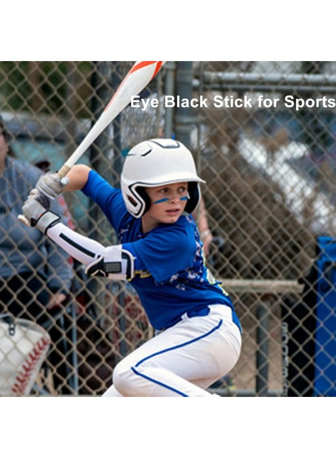 Mysense قلم رسم الوجه الأسود بعين زرقاء، قلم طلاء الوجه والجسم باللون الأزرق الملكي، طلاء وجه كريمي غير سام لرياضة البيسبول والكرة اللينة وكرة القدم واللاكروس، طلاء وجه غير سام لملابس الهالوين وحفلات الكوسبلاي ومكياج المؤثرات الخاصة - Image 3